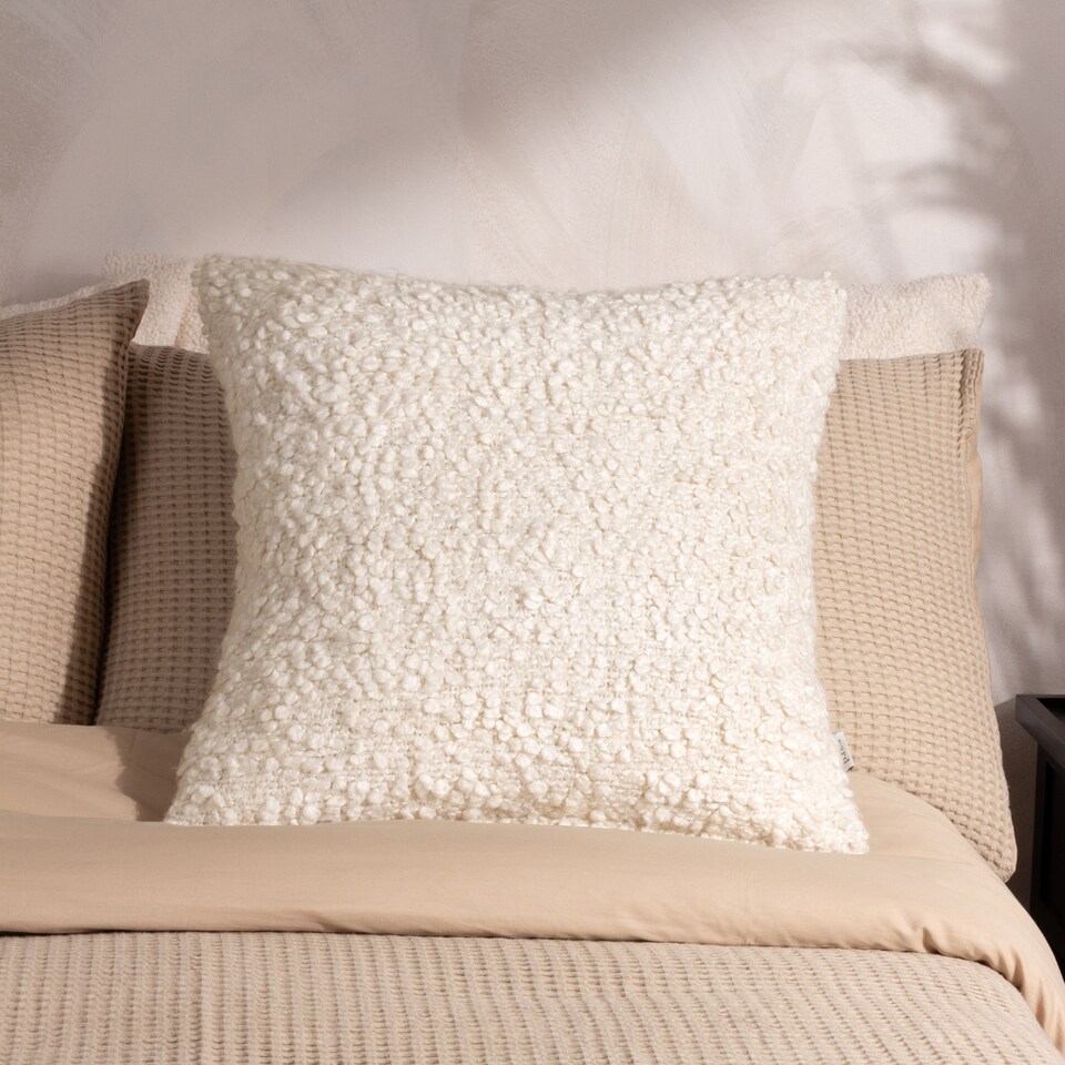 image 1 of Yard Ulsmere Boucle Cushion, Ecru, 45 x 45cm