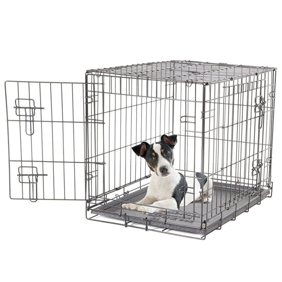 image 1 of Dogit 2-Door Dog Crate, Black Wire Home