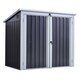 image 1 of Outsunny 2-Bin Corrugated Steel Rubbish Storage Shed w Locking Doors