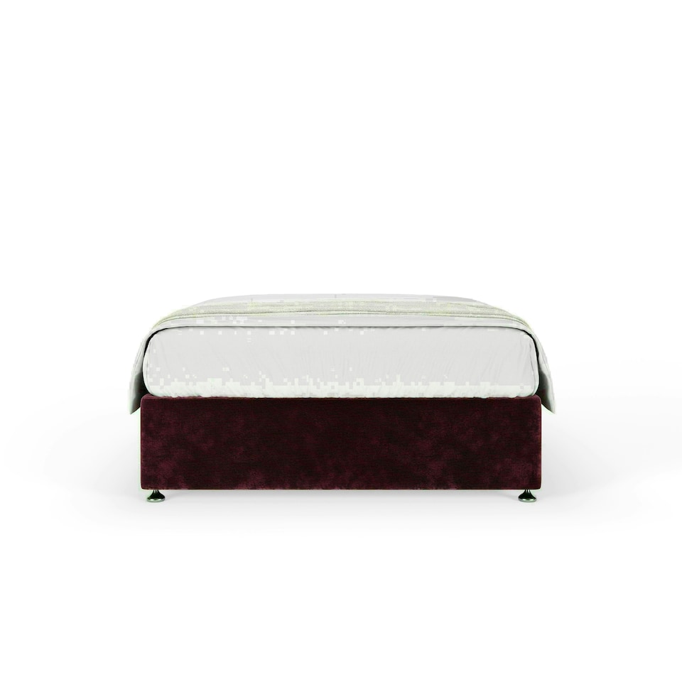 image 1 of Aubergine Chenille No Drawer Divan Base Small Double