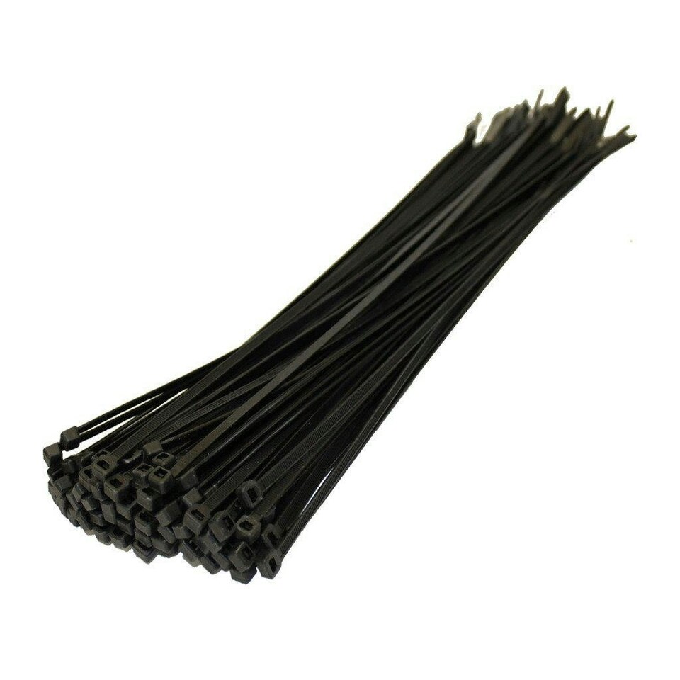 image 1 of 500 Black Nylon Cable Ties (300mm x 4.8mm)