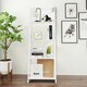 image 7 of COSTWAY 4 Tier Ladder Shelf Storage Wooden Bookcase White White