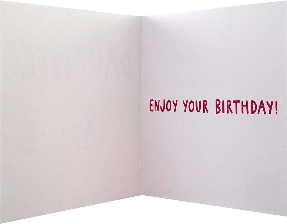 image 1 of Birthday Card for Daughter Contemporary Text Based Design