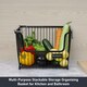 image 3 of Buckingham Multi-Purpose Stackable Storage Organising Basket 30.5 x 26.5 x 22 cm Black