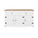 image 4 of Corona Premium Medium Sideboard - 2 Wide Drawers and 3 Doors with Adjustable Shelf in Antique, Grey or White Wax | White | White | One Size | 1