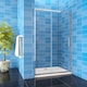image 1 of Aica Bathrooms 1200x1850mm Sliding Shower Enclosure Shower Screen WalK In Glass Door Cubicle Chrome