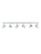 image 1 of ValueLights Rosie 6 Way Gloss White Chrome Straight Bar Ceiling Spotlight Fitting