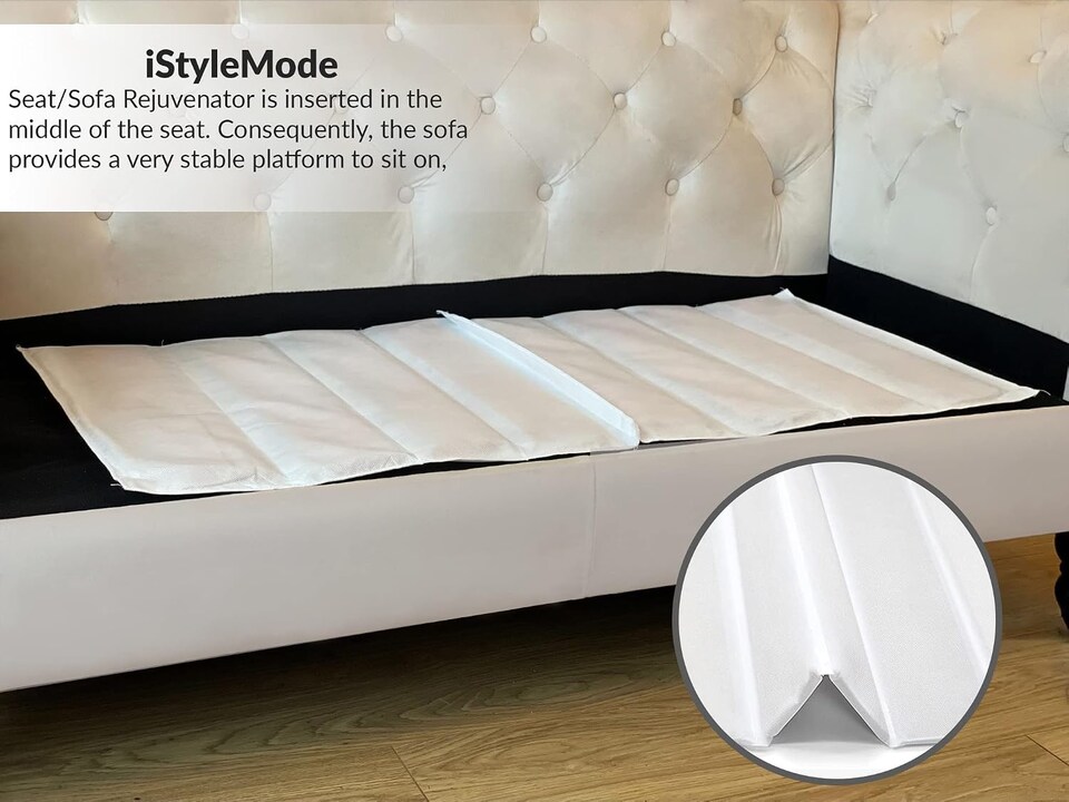 image 1 of Sofa Seat Support Board | Foldable Sofa Rejuvenator Board | Sagging Sofa Cushion Support 1 Seater (48cm x 48cm)| White