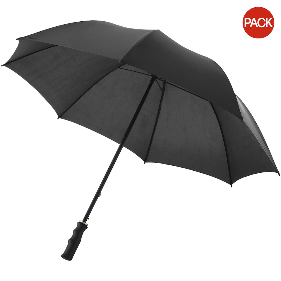 Bullet 23 Inch Barry Automatic Umbrella (Pack Of 2) - Solid Black - 80 x 102 cm