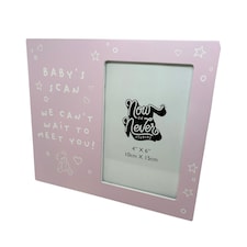 Widdop Gifts Pink Baby's Scan "We Can't Wait To Meet You" Photo Frame