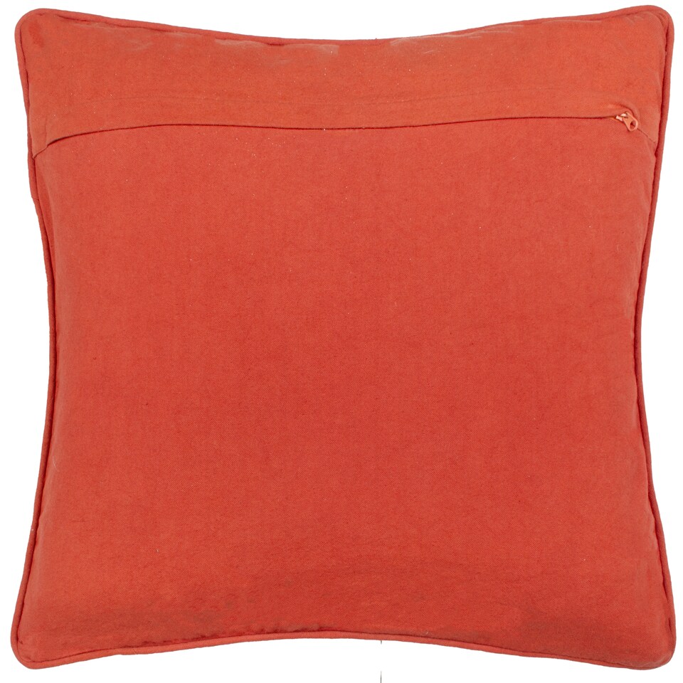 image 1 of Wylder Mushroom Dell Embroidered Cotton Cushion, Autumn Gold, 45 x 45cm