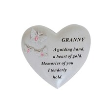 David Fischhoff Memorial Heart With Butterflies 16 x 14cm - Granny