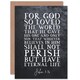 image 1 of John 3:16 God So Loved World He Gave His Bible Verse Christian Card