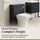 image 4 of Contemporary Fluted 500mm Floor Standing WC Unit, Dark Grey | Grey | Satin Soft Black | 253 x 500 x 810mm