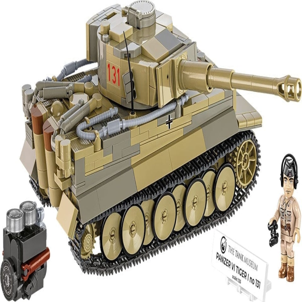 image 1 of Panzer VI Tiger No. 131 The Tank Museum brick tank model - COBI 3123 - 886 bricks