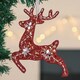 image 1 of Set of 6 Red Reindeer Ornaments