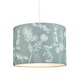 image 4 of Woodland Theme Sage Olive Green Cotton Shade with Hares and Thistle Floral Decor | Green | Olive Green | 1