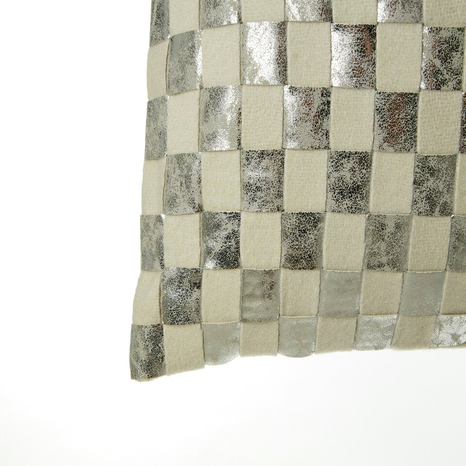 image 1 of Interiors by Premier Grey And Black Cushion Grey