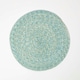 image 2 of Homescapes Green Handwoven Round Placemats Set of 4 Green
