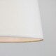 image 3 of ValueLights Doretta Fabric N/A White Tapered Ceiling Pendant Shade and LED Bulb