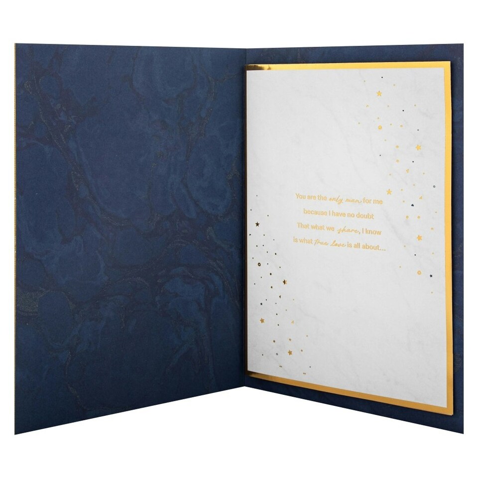 image 1 of Dark Patterned Design with Star Husband Birthday Card