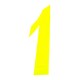 image 2 of Securit No 1 Hi-Vis Bin Number - Yellow - One Size