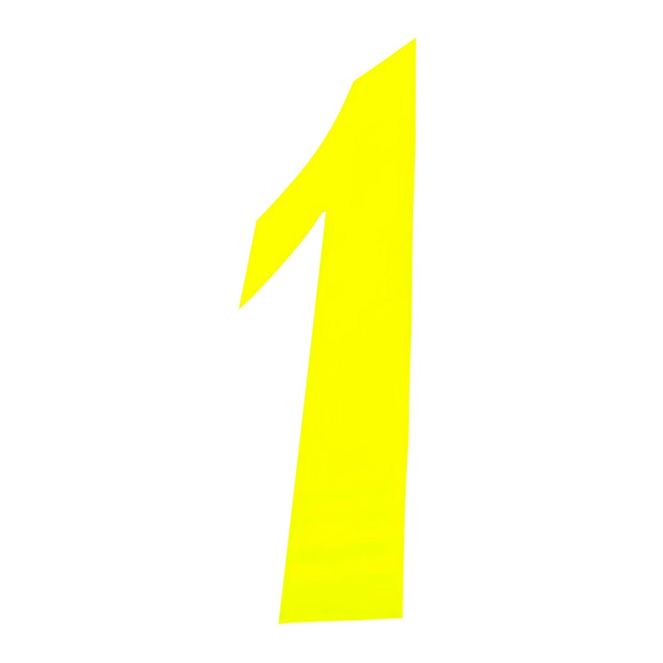 image 1 of Securit No 1 Hi-Vis Bin Number - Yellow - One Size