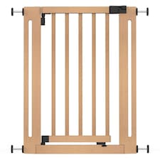Safetots Wooden Elegance Gate, Natural, 63cm - 71cm, Pressure Fit Safety Gate, Baby Gate for Stairs and Doors, Easy Installation
