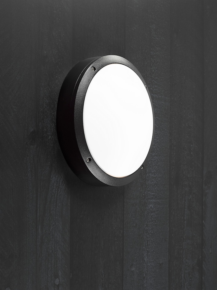 image 1 of Nordlux Desi Outdoor Ceiling Light Black Aluminium E27 Ceiling or Wall Mounting - Mains Powered, IP44