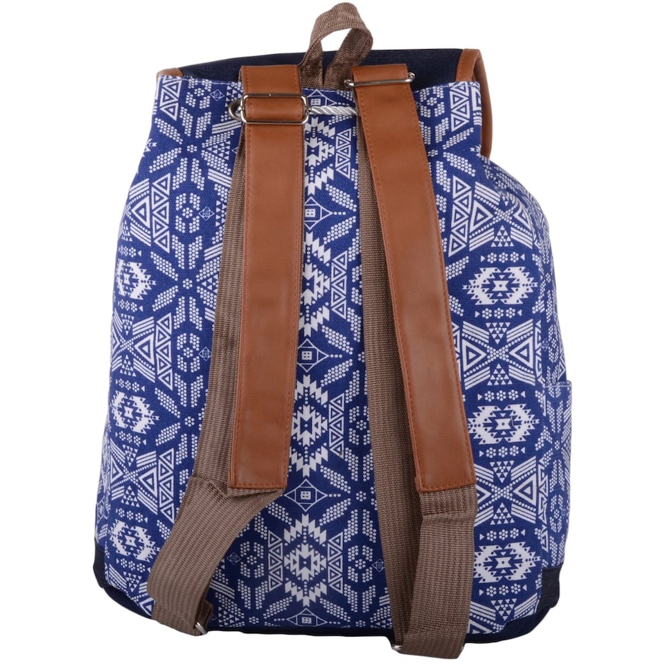 image 1 of Lorenz Womens Canvas Travel / Holiday / Work / School Backpack / Rucksack with Multiple Features | Blue | Blue