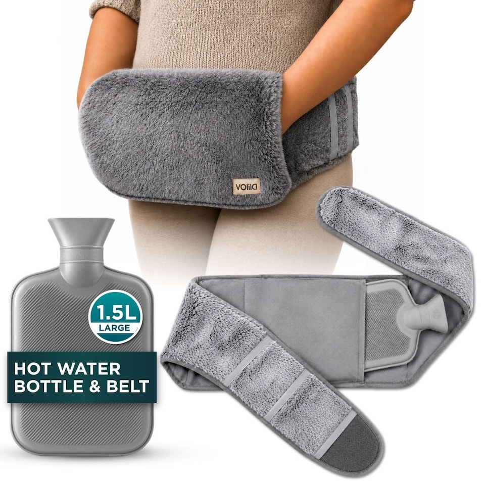 image 1 of 1.5L Wearable Hot Water Bottle Belt | Adjustable Hot Water Bottle Strap