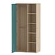 image 9 of Junior Vida Neptune 1 Door Wardrobe 5 Shelves & Clothes Rail, Blue & Oak