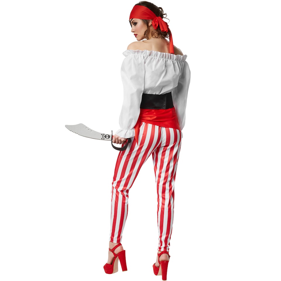image 1 of Womens Buccaneer of the sea costume | Red | red/white | 1