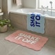 image 6 of Shake It Off Slogan Scalloped Bath Mat