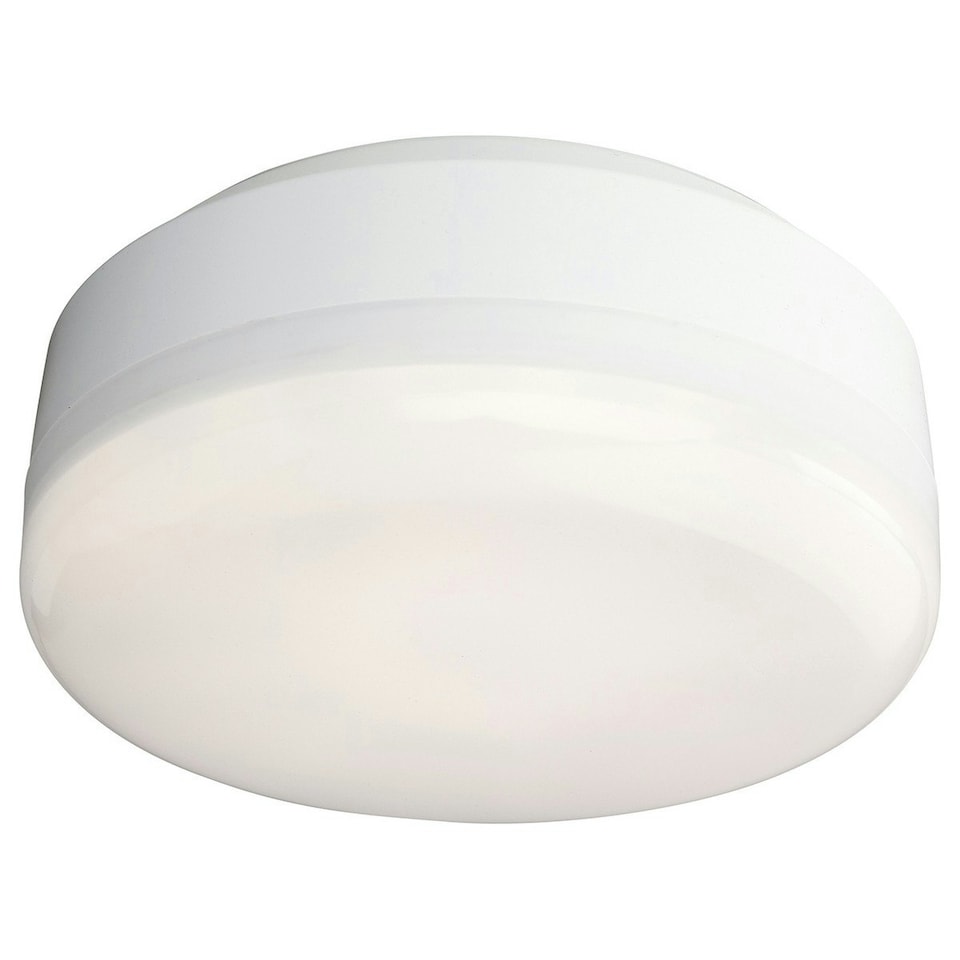 Mini LED Bathroom Ceiling Flush Light White, White Polycarbonate Diffuser IP44