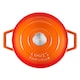 image 7 of Cooks professional Cast Iron Casserole Dish 20cm - Ovenproof Pan with Lid | Orange | Orange