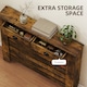 image 6 of HOMCOM Radiator Cover with Drawer, Horizontal Slat, 111cm, Rustic Brown