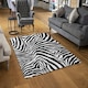 image 2 of Zebra Animal Print (Rug) Black | XL: 160x230cm