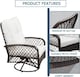 image 6 of 3 PCS Garden Furniture Set, Swivel Wicker Bistro Set with Ice Bucket Table, Upholstered Lounge Chair Set