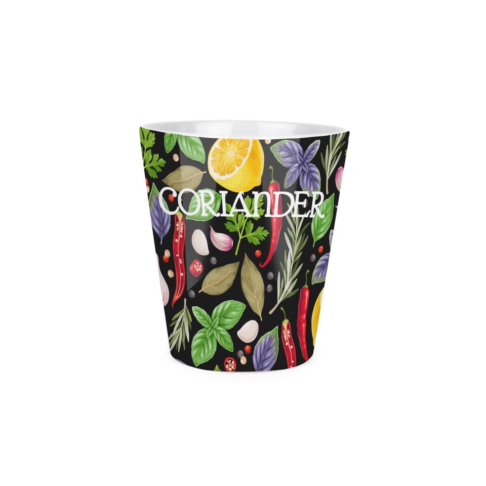 image 1 of Vibrant Herbs Small Ceramic Coriander Plant Pot
