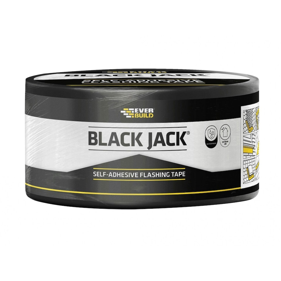 Everbuild Sika Black Jack Flashing Tape, Trade - Multi Colour - 100mm x 10m