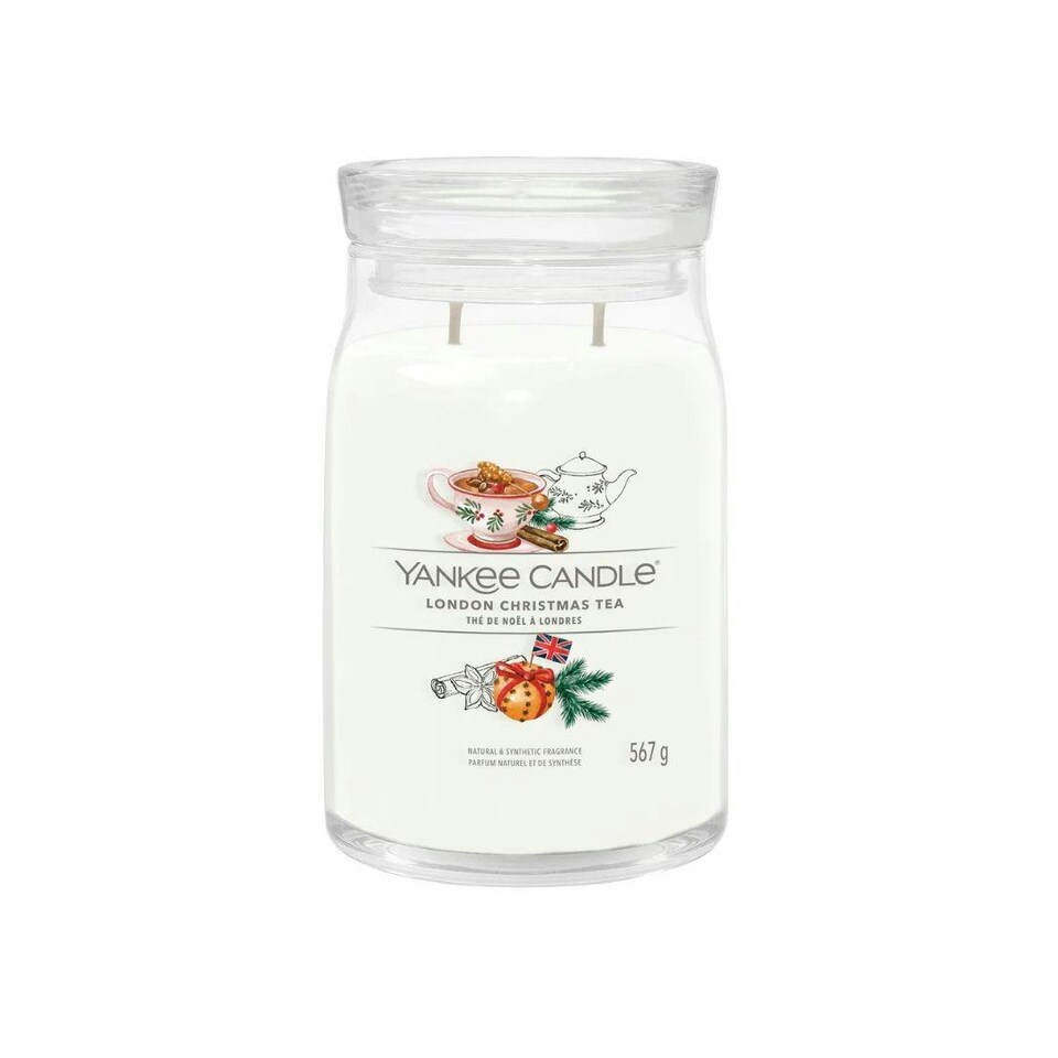image 1 of Yankee Candle Signature London Christmas Tea Large Jar 567g White | L