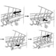 image 4 of SPARES2GO Guide Support Rail Basket Wheel for Midea UBMIDW45 Dishwasher