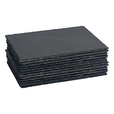Argon Tableware Rectangle Slate Placemats - 30cm x 20cm - Pack of 12