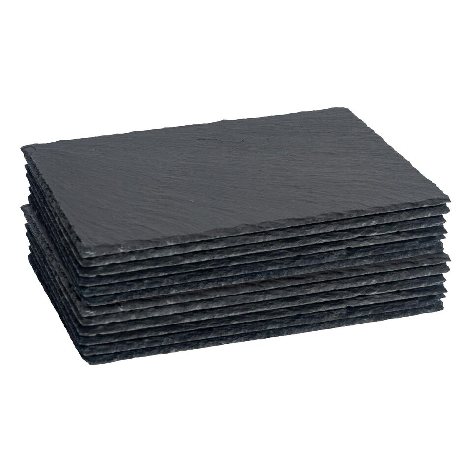 image 1 of Argon Tableware Rectangle Slate Placemats - 30cm x 20cm - Pack of 12