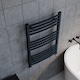 image 3 of Balterley Contemporary Heated Vertical Towel Rail with Curved Rails, 1051 BTU Bathroom Radiator | Grey | Anthracite | 1