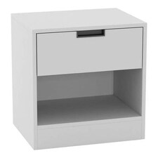 1-Drawer Bedside Table with Storage Black | White / Set of 1