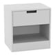 image 1 of 1-Drawer Bedside Table with Storage Black | White / Set of 1