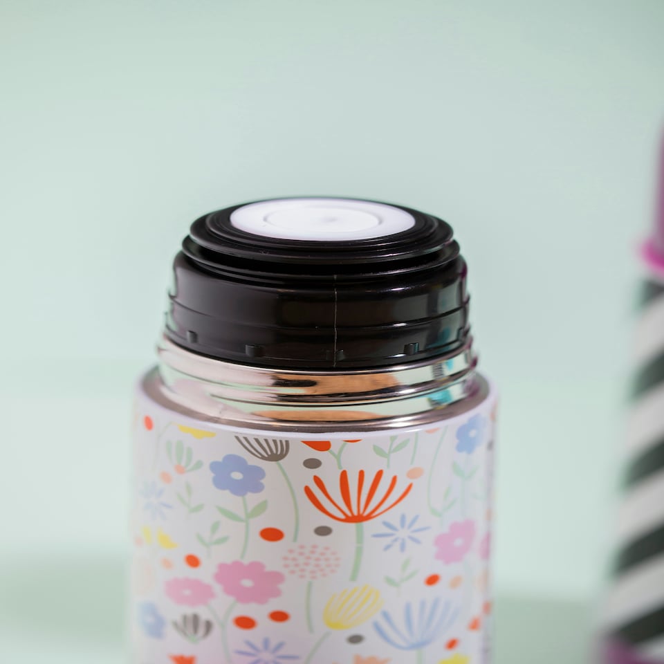 image 1 of Interiors By Premier 350ml Casey Vacuum Flask,Leak-Proof Bottle With Silicone Screw Cap,Double-Walled Insulated Thermal Flask