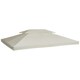 image 1 of Outsunny 3x4m Gazebo Replacement Roof Canopy 2 Tier Top UV Cover Patio Cream